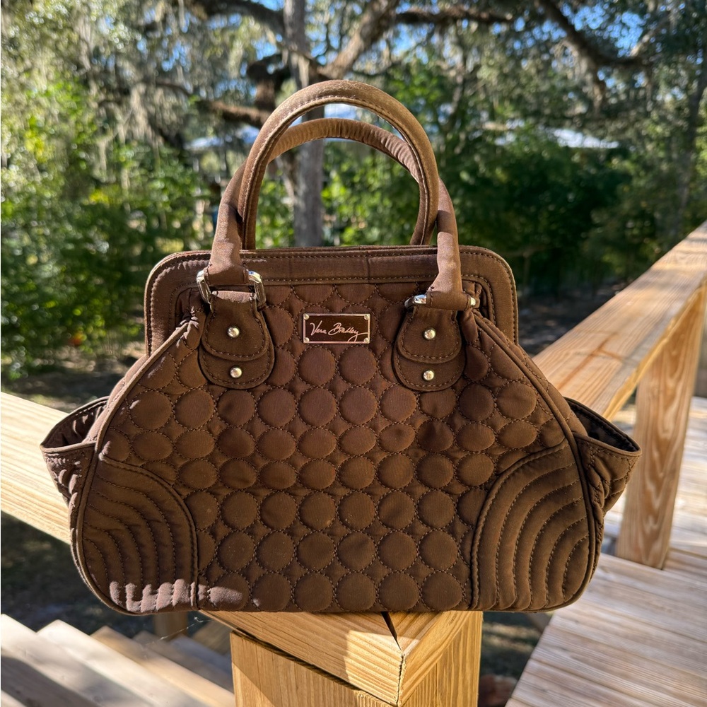 Vera Bradley Chocolate Quilted Satchel